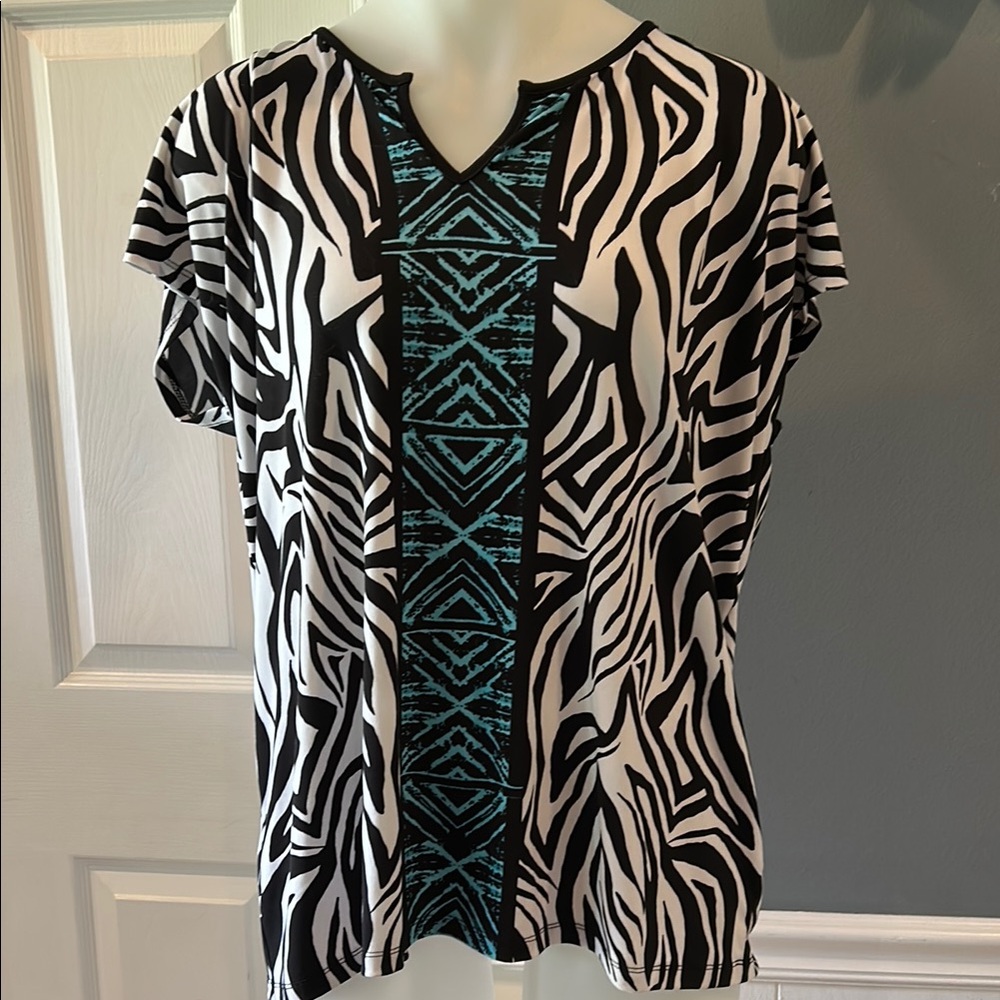 Stylish Zebra Print Women's Top